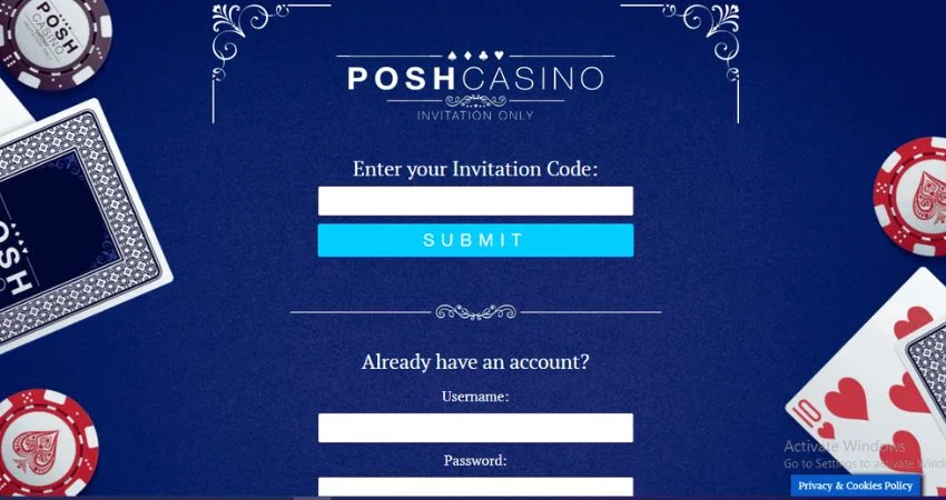 Posh Casino login